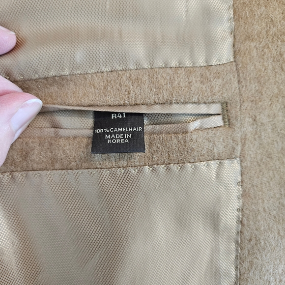 NWT Tasso Elba 100% Camelhair Tan Men's Sport Jacket R41 - Picture 12 of 15